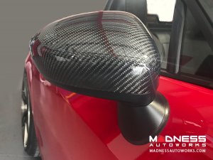 FIAT 124 Mirror Covers - Carbon Fiber - Feroce